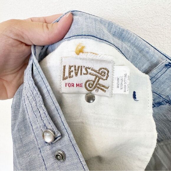 Vintage Levi’s 70s Wide Leg Jean Trousers Women 30 - Picture 9 of 11